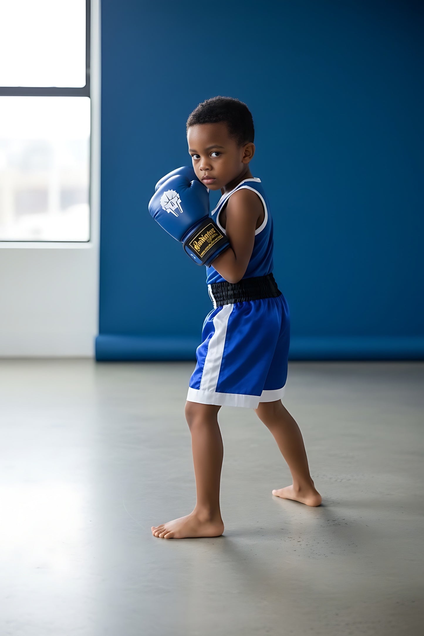 Shark Kinderboxhandschuhe blau